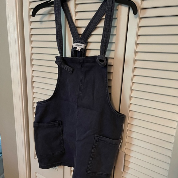 NWT Zenana Washed Knot Strap BlackBerry Romper - Picture 3 of 3
